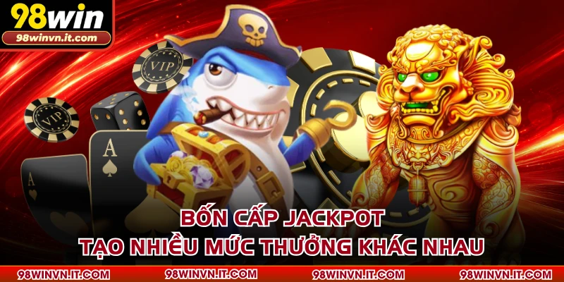 Bốn cấp jackpot tạo nhiều mức thưởng khác nhau